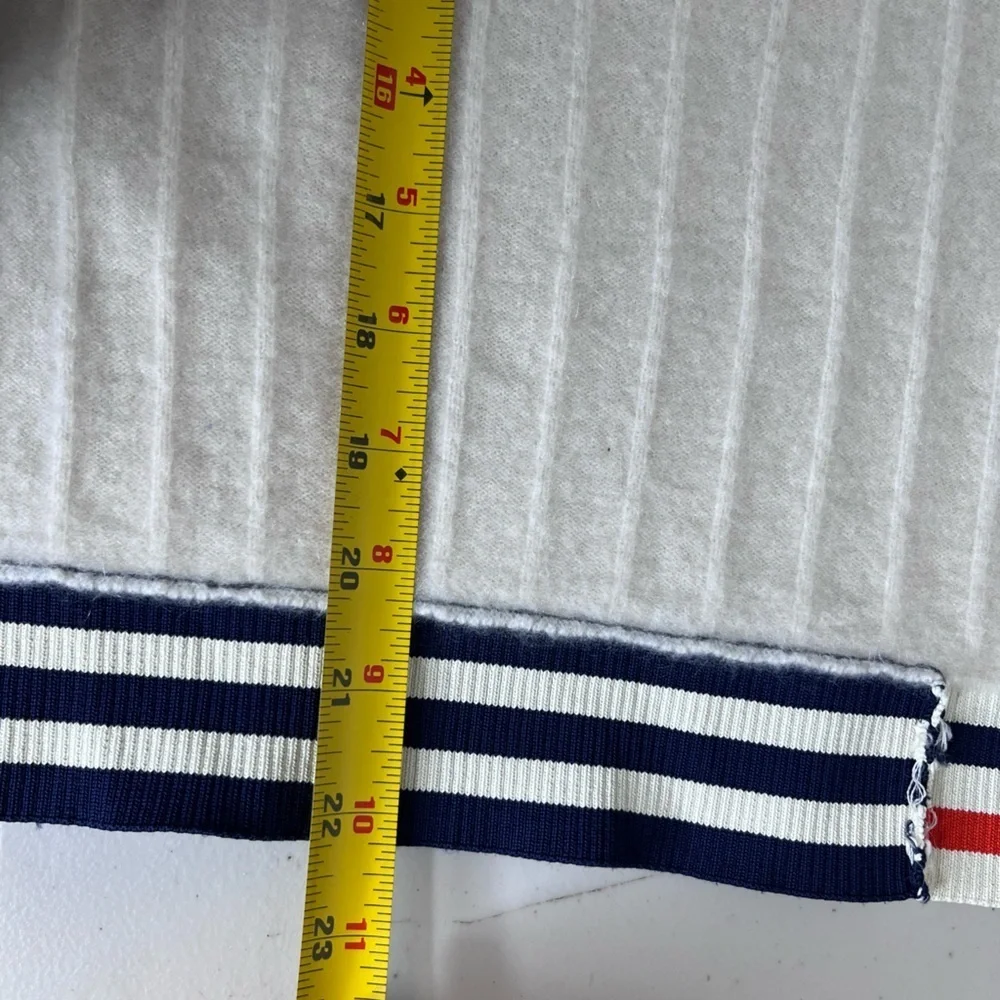 Kule Cashmere V-Neck Ribbed Preppy Sz S Jumper Sweater